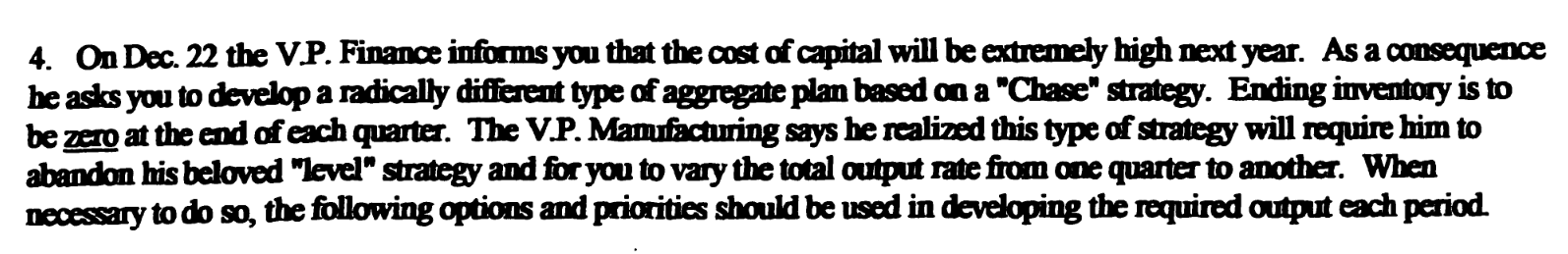 4. On Dec. 22 the V.P. Finance informs you that