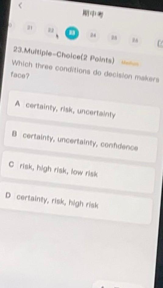3** 35 30 34. Multiple-Choice(2 Points) What did