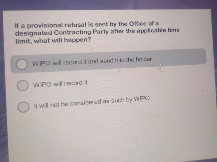 i need solve please If a provisional refusal is