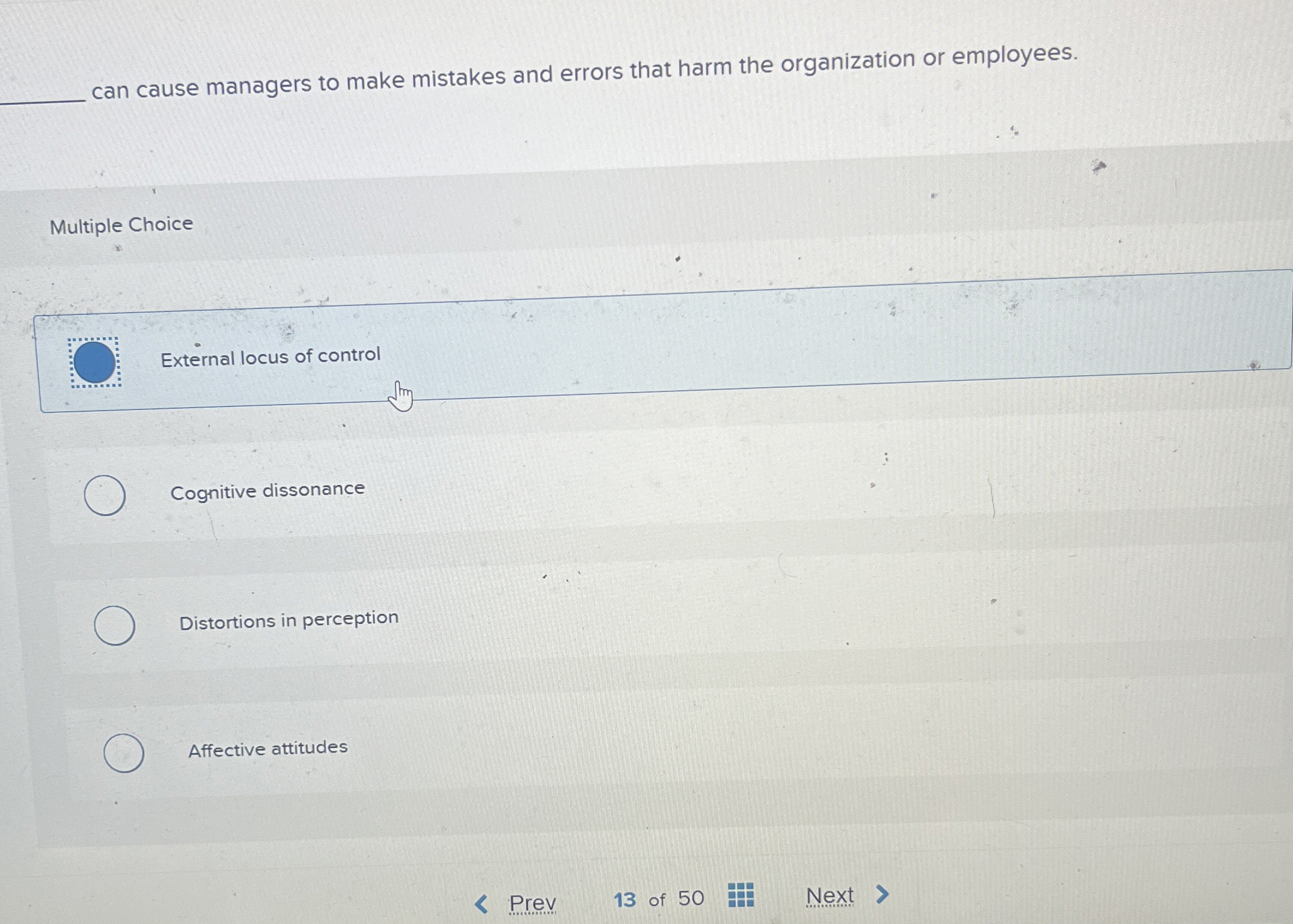 can cause managers to make mistakes and errors