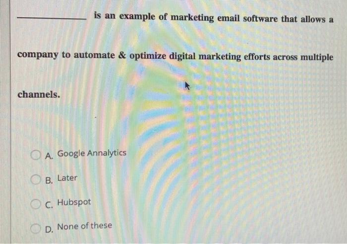 is an example of marketing email software that