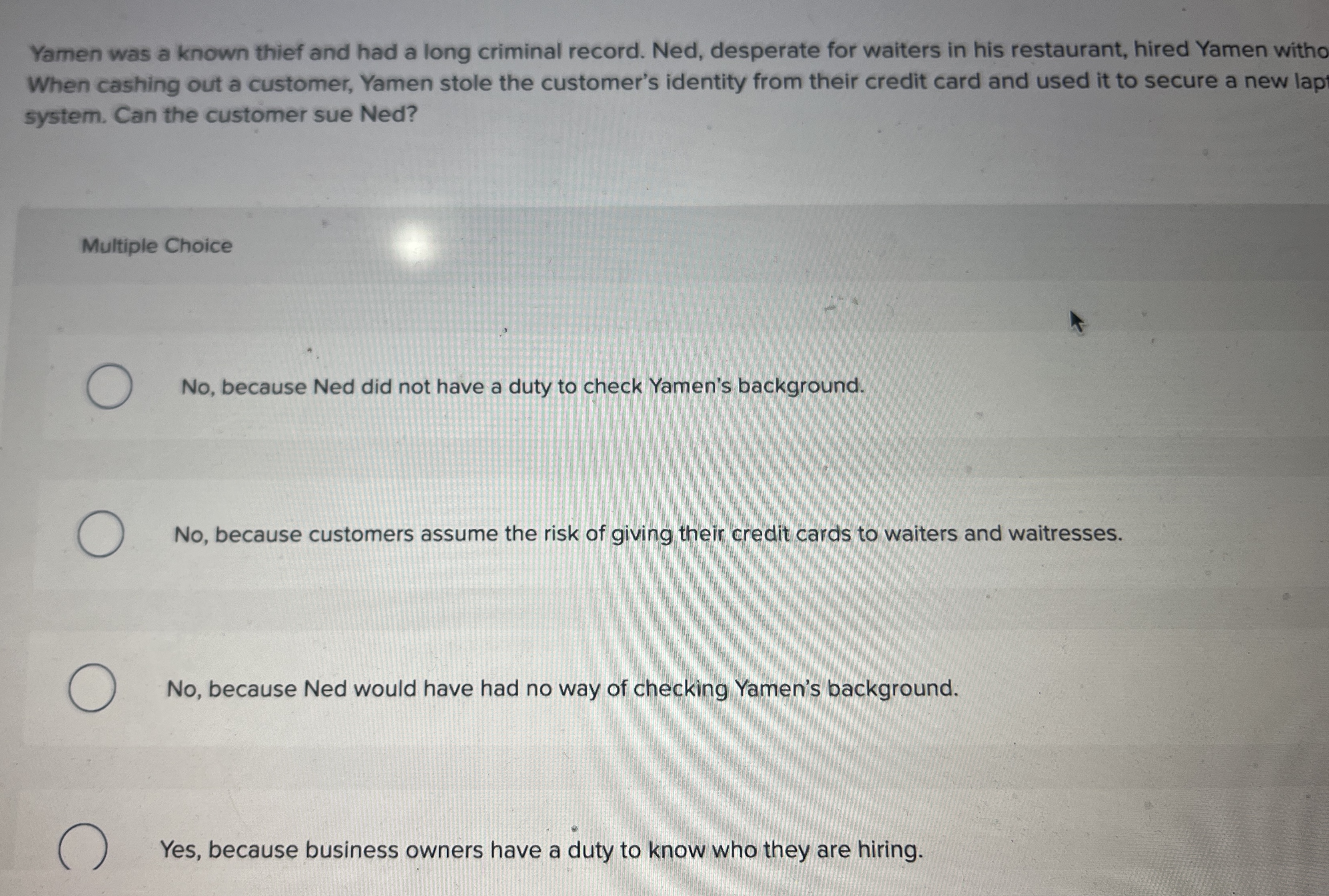 Yamen was a known thief and had a long criminal