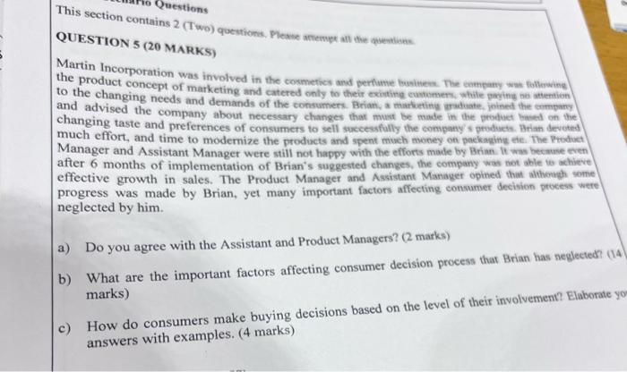 Questions This section contains 2 (Two)
