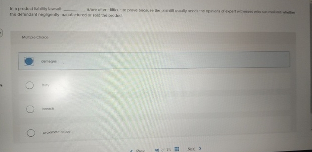 In a product liability lawsuit, Isfare often