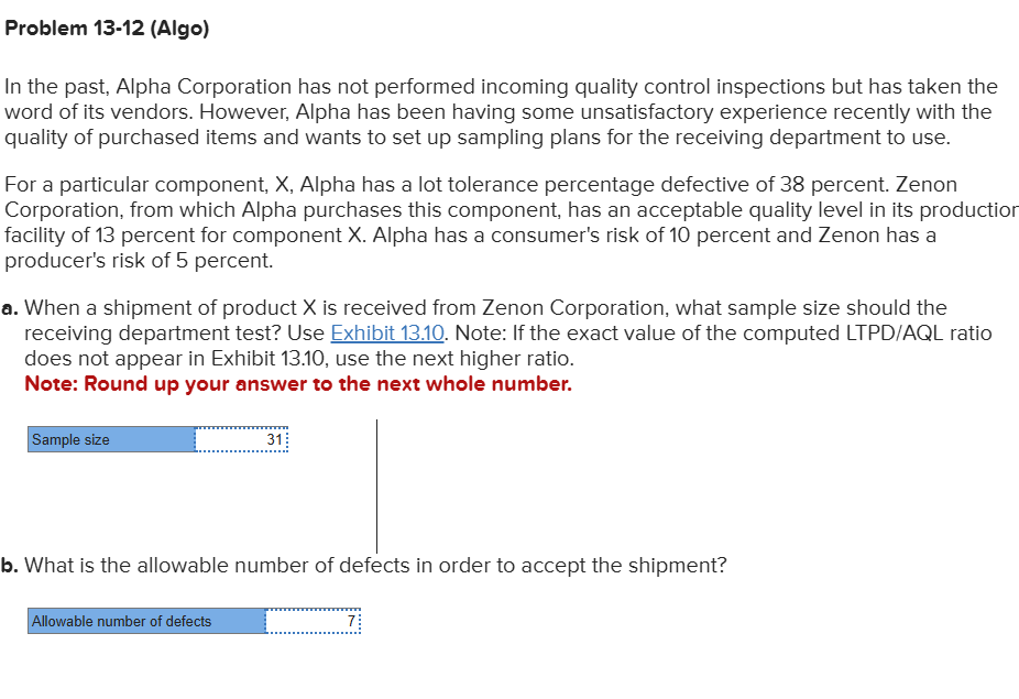 Problem 1 3 - 1 2 ( Algo ) In the past, Alpha