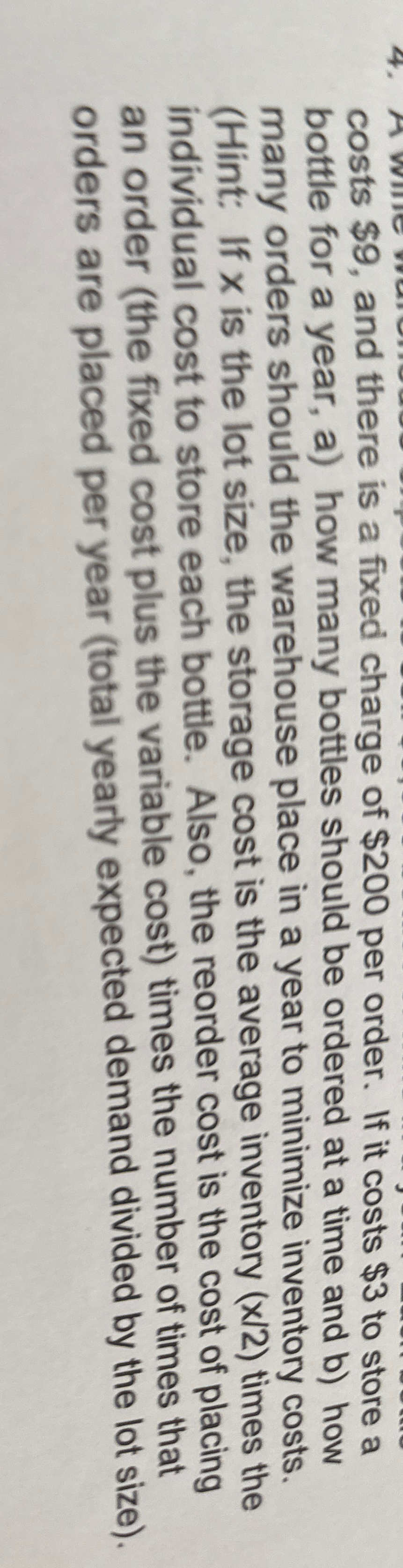 costs $ 9 , and there is a fixed charge of $ 2 0