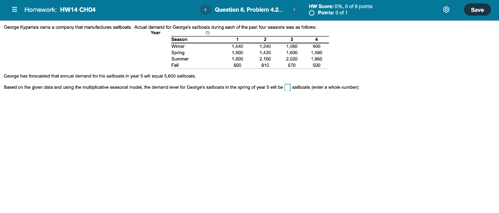 Homework: HW14 CH04 Question 8. Problem 4.2... HW