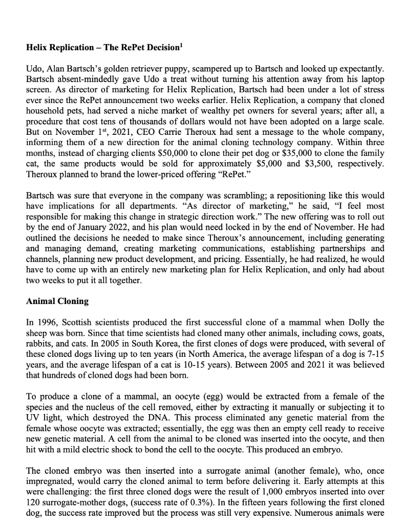 The primary task is to provide a response to the