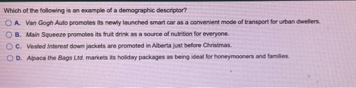 Which of the following is an example of a