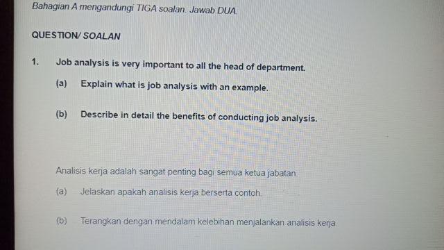 Bahagian A mengandungi TIGA soalan. Jawab DUA.