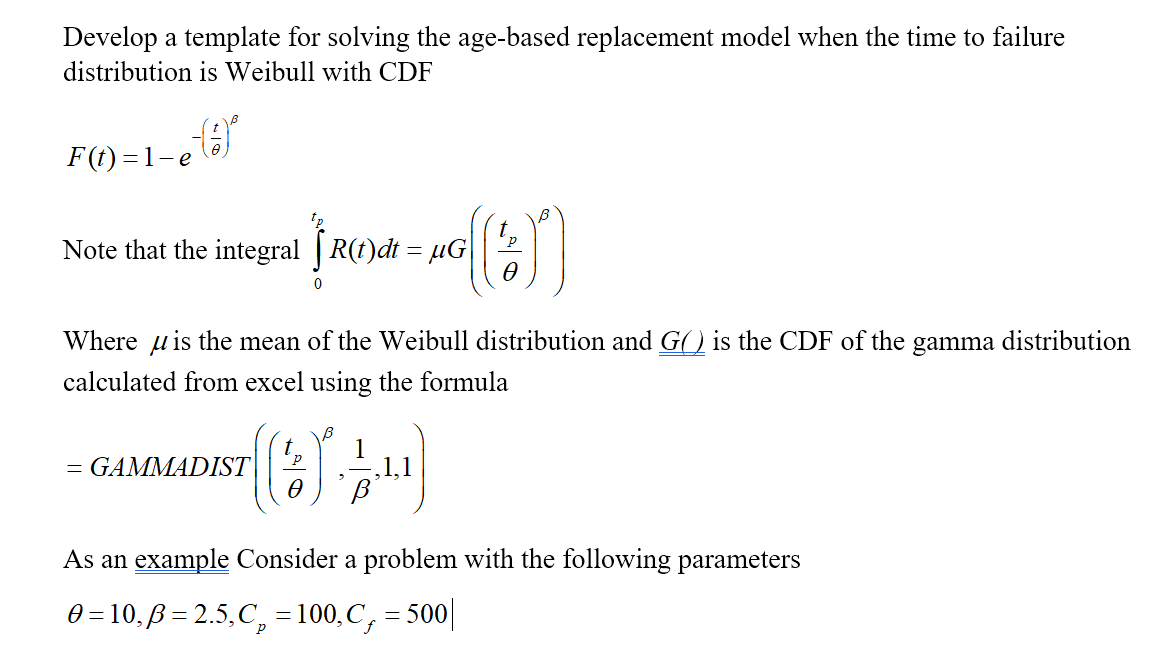 Develop a template for solving the age-based