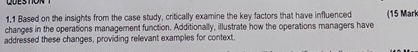 1 . 1 Based on the insights from the case study,