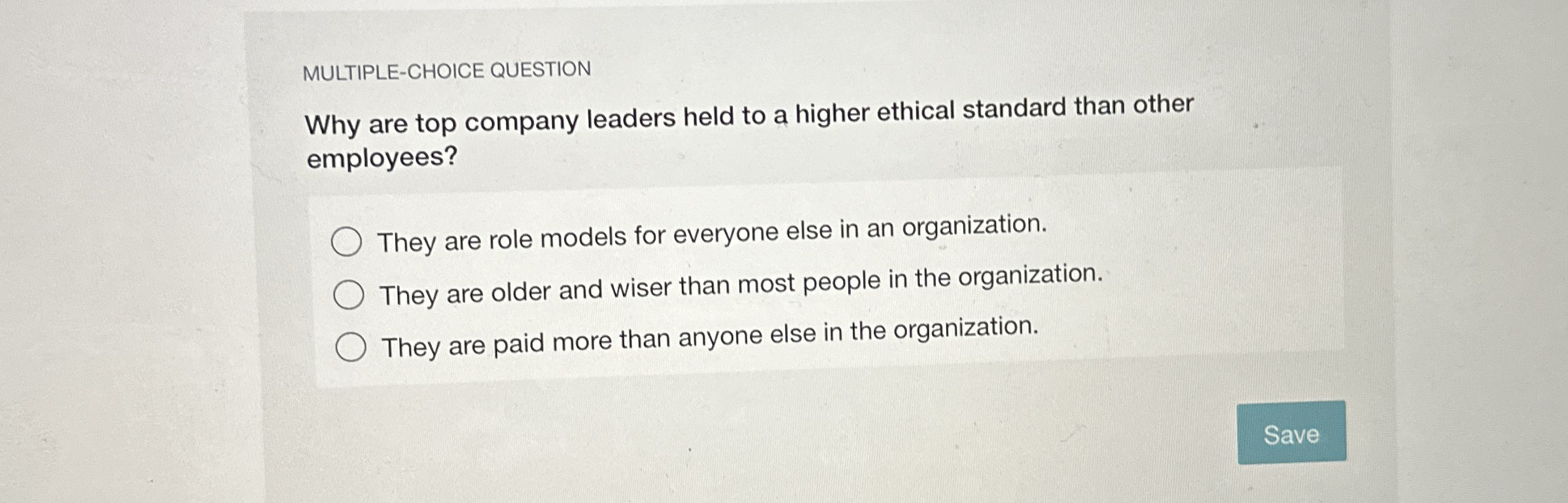 MULTIPLE - CHOICE QUESTION Why are top company
