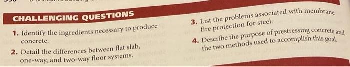 3. List the problems associated with membrane