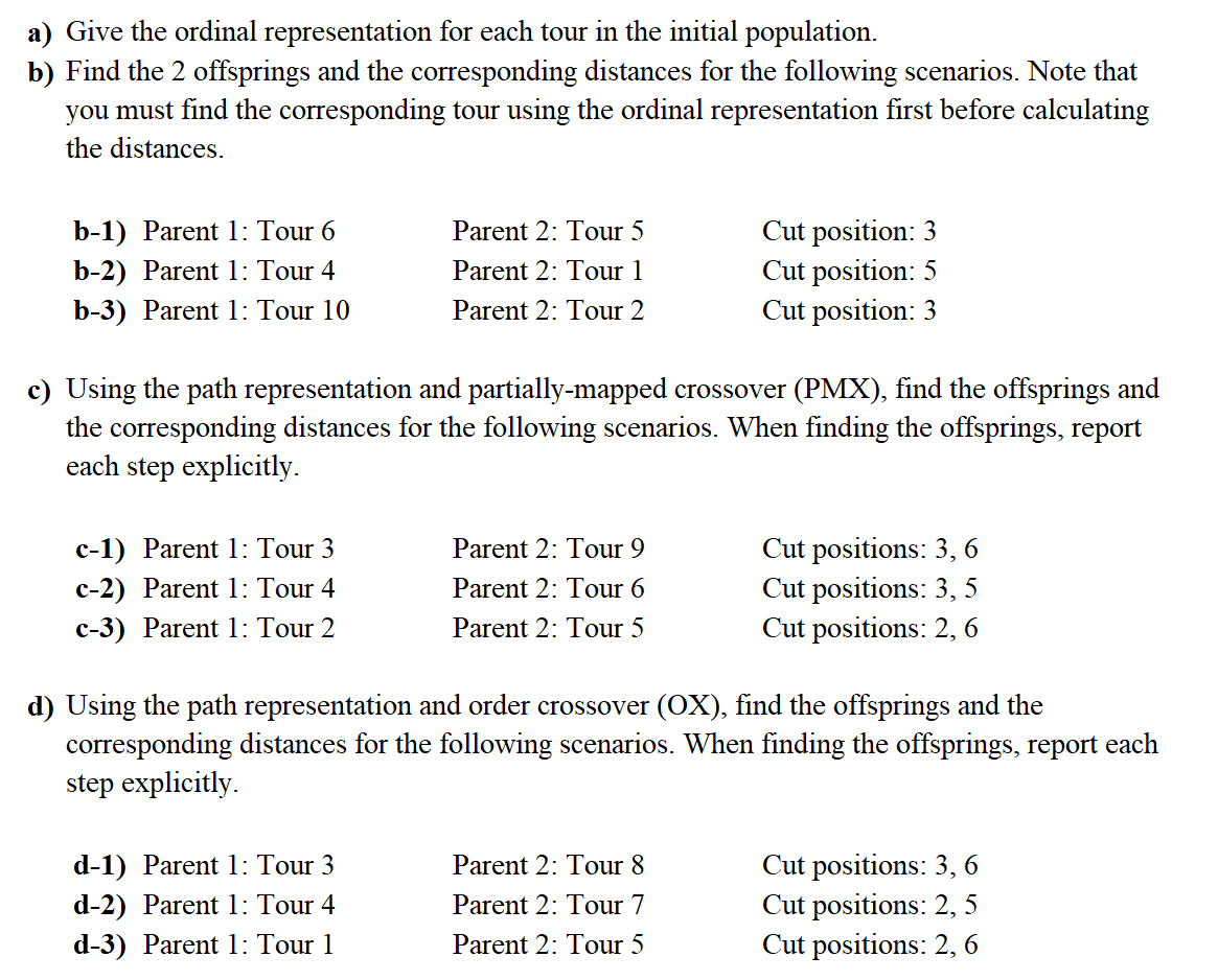 GENETIC ALGORITHM CROSSOVERS IMPLEMENTATION