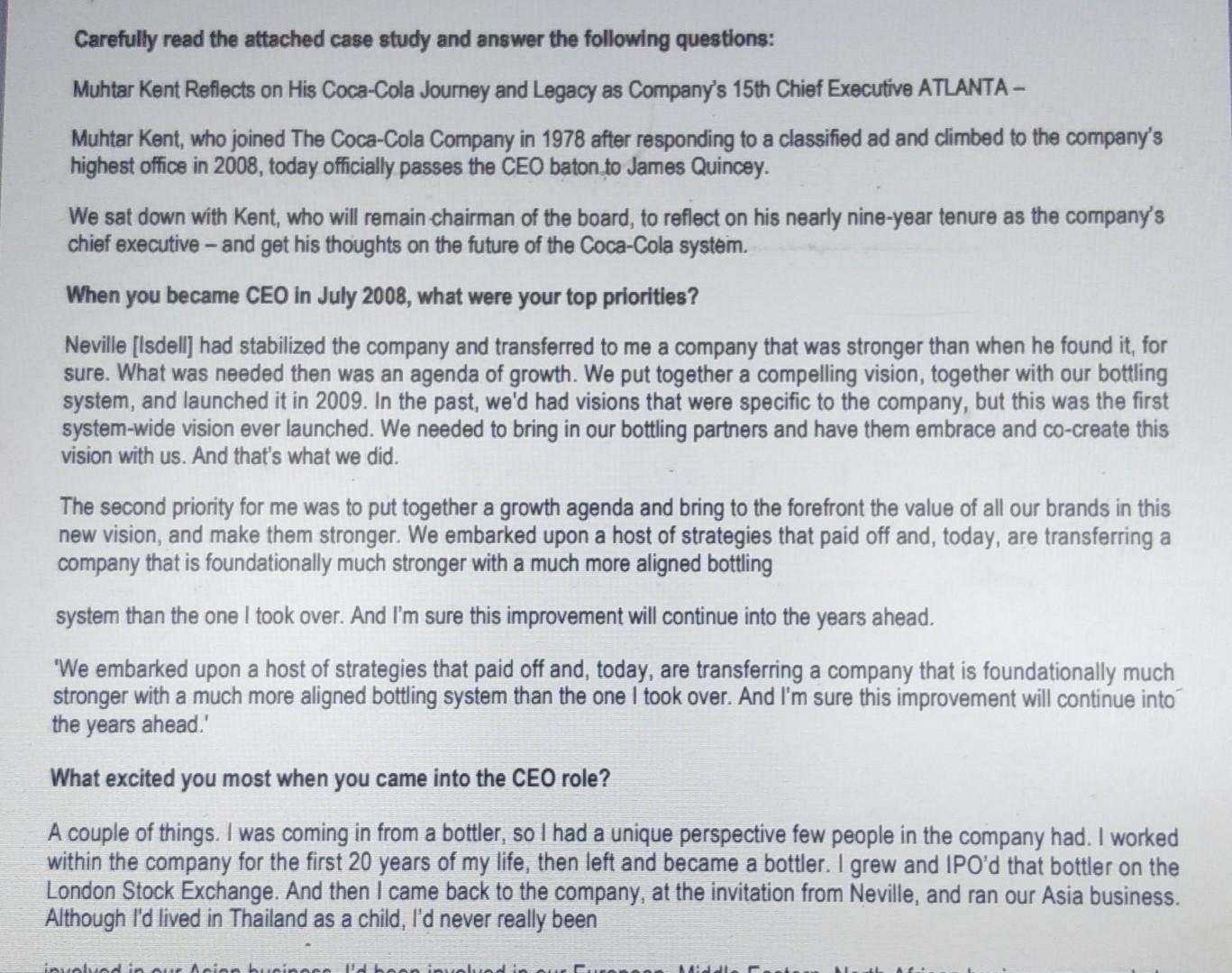 Using the case study as a guide, do a SWOT