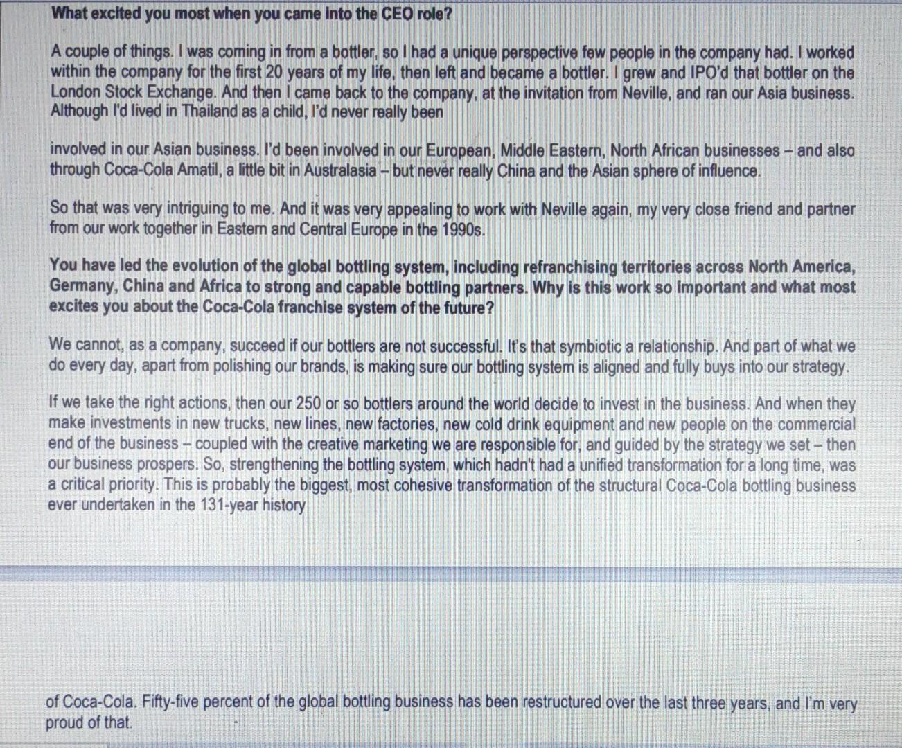 Using the case study as a guide, do a SWOT