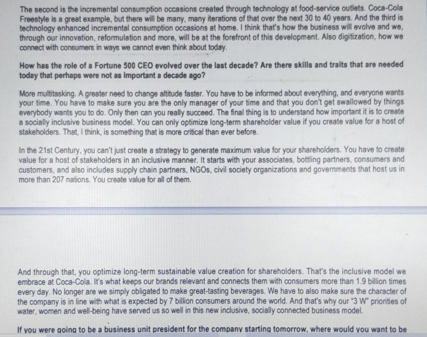 Using the case study as a guide, do a SWOT