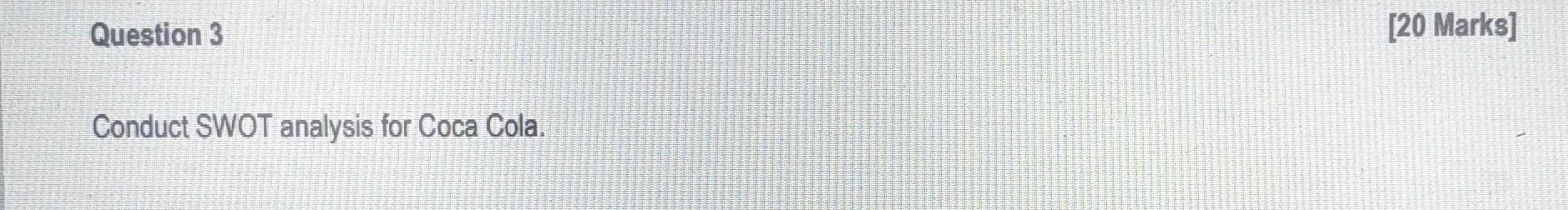 Using the case study as a guide, do a SWOT