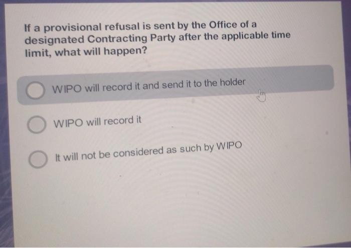 please i need answer If a provisional refusal is