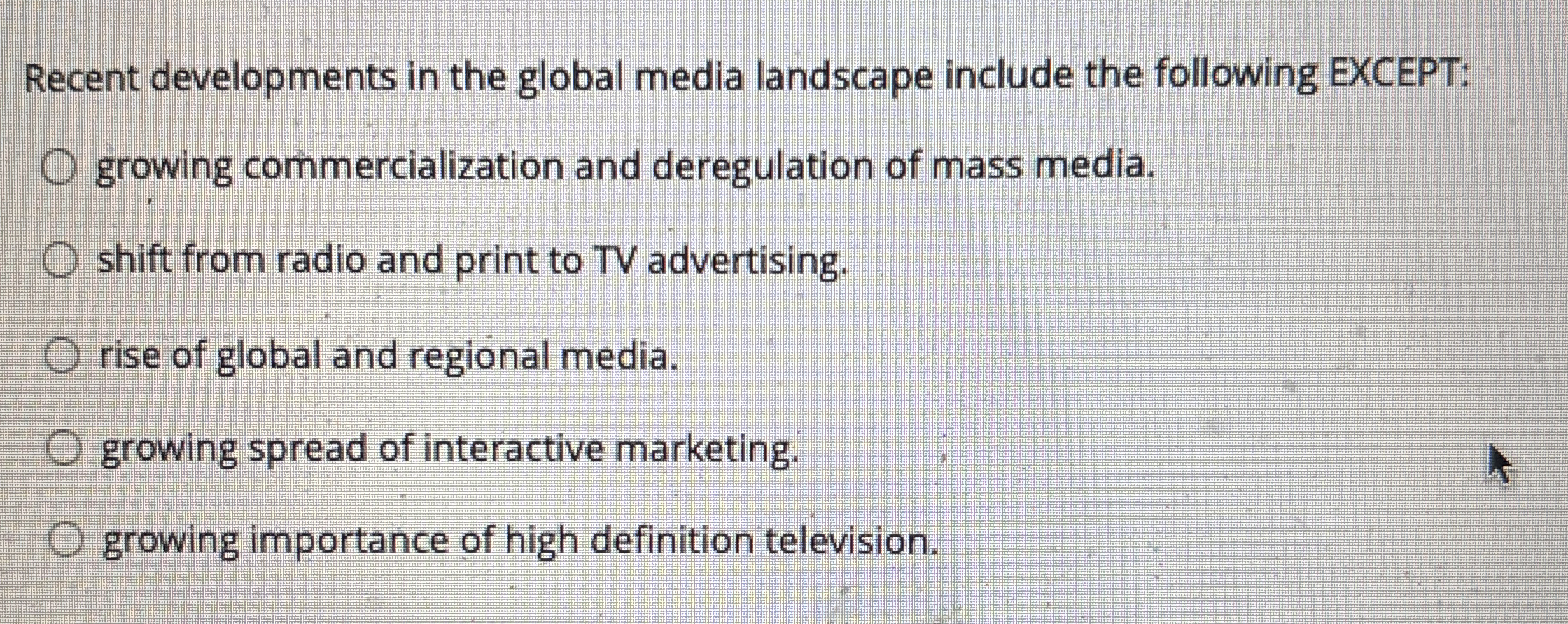 Recent developments in the global media landscape