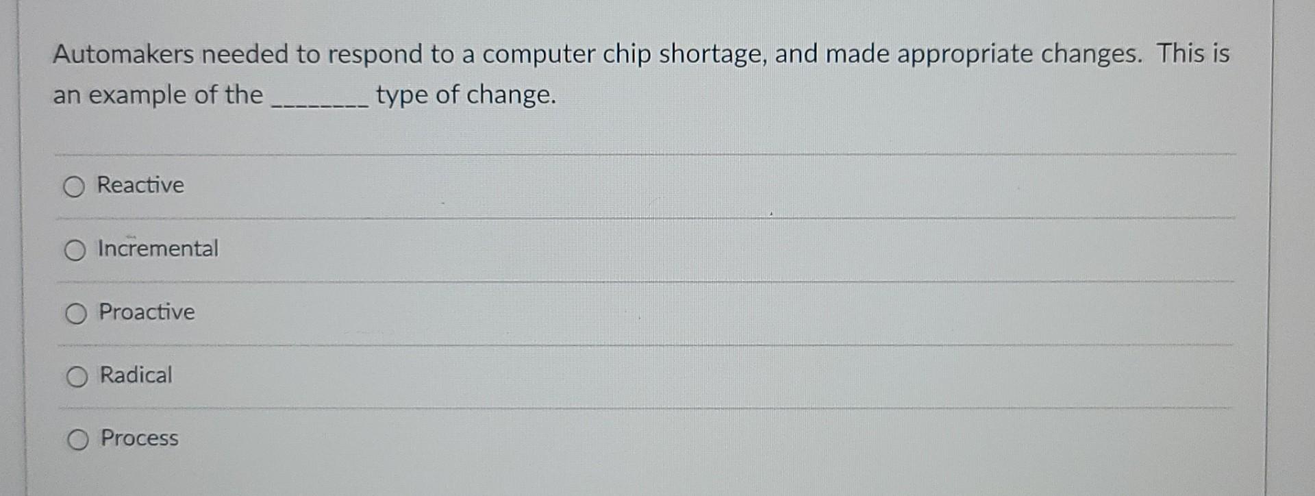 MGMT1010 Automakers needed to respond to a