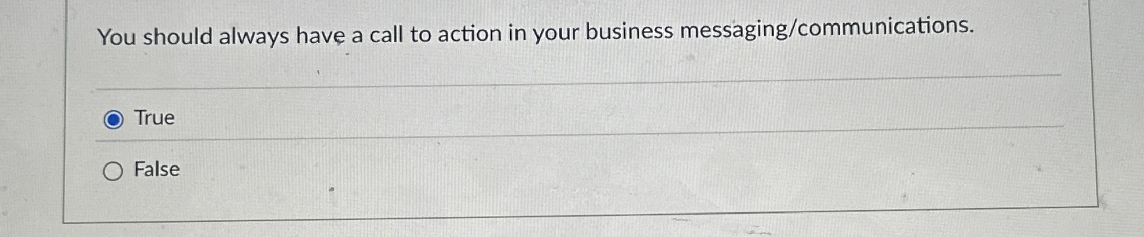 You should always have a call to action in your