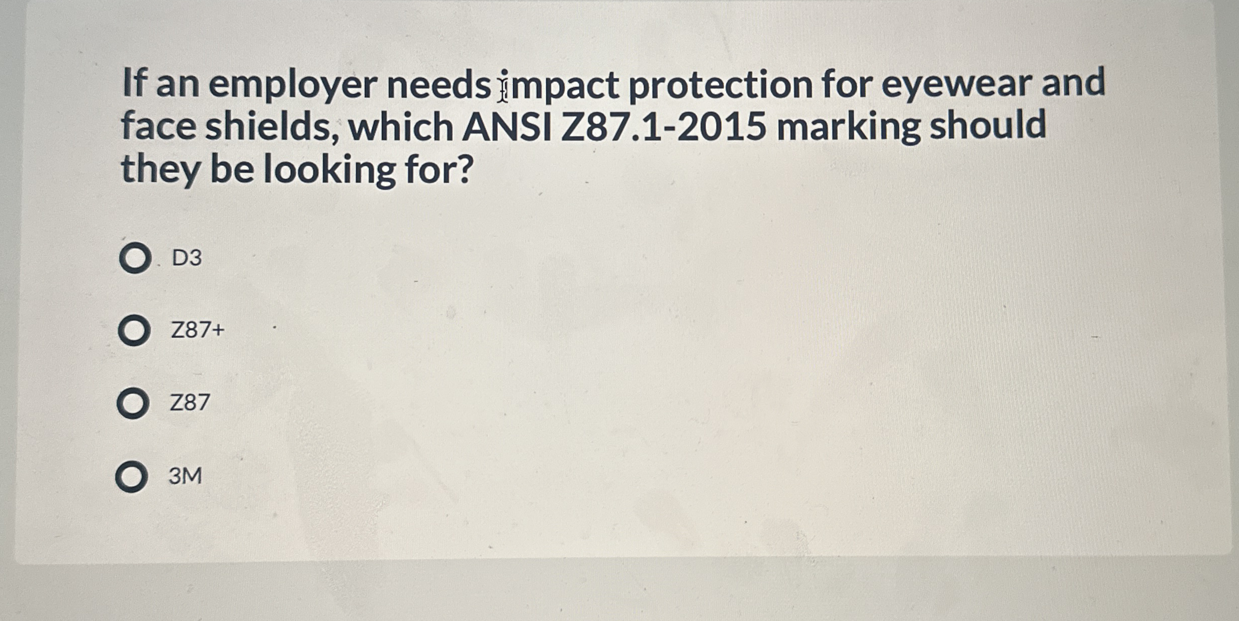 If an employer needs impact protection for