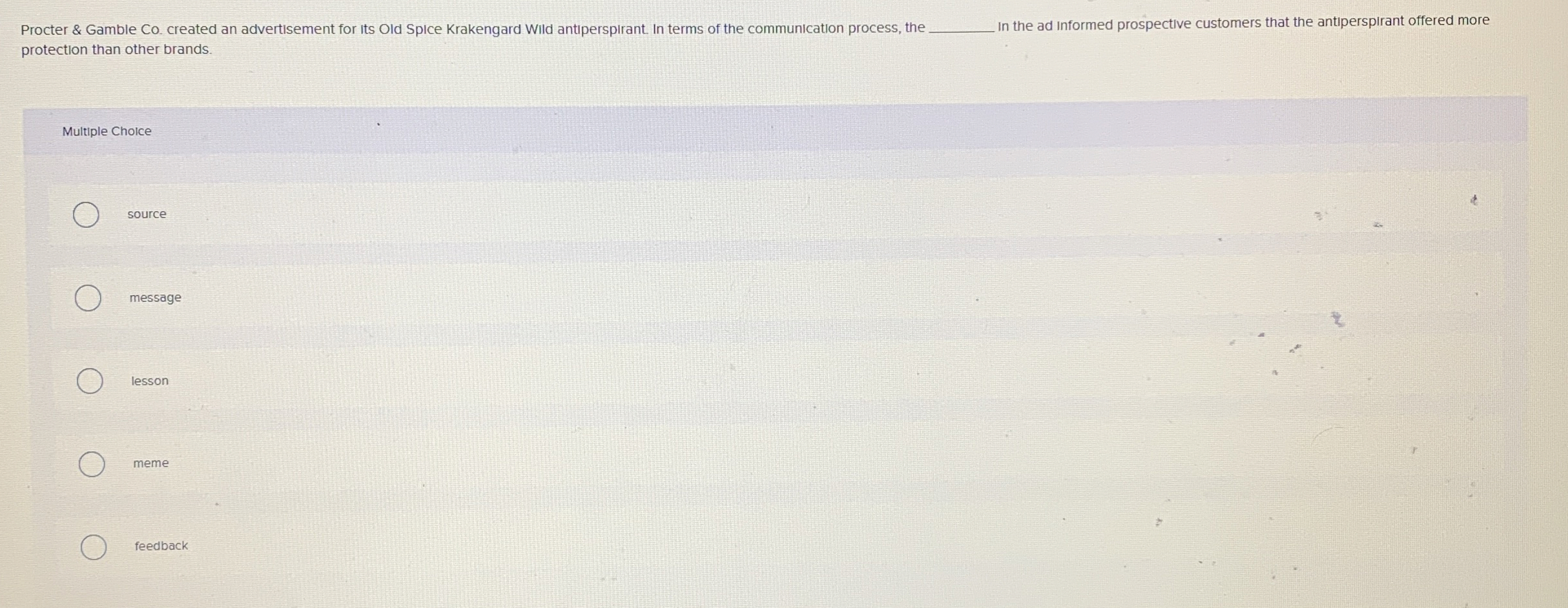 Procter & Gamble Co . created an advertisement