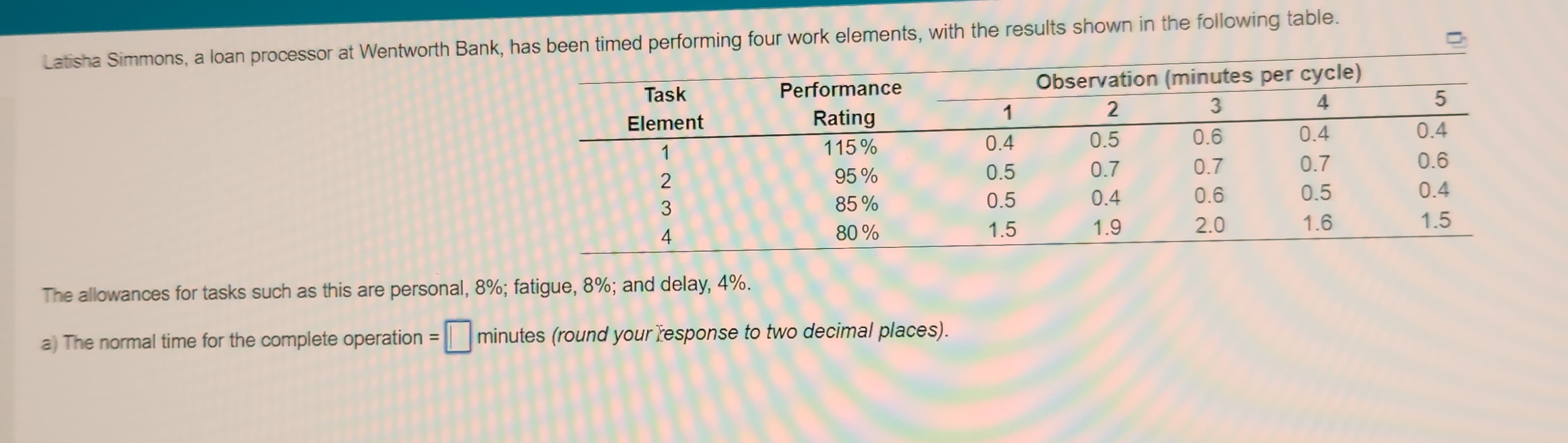Latisha Simmons, a loan processor at Wentworth