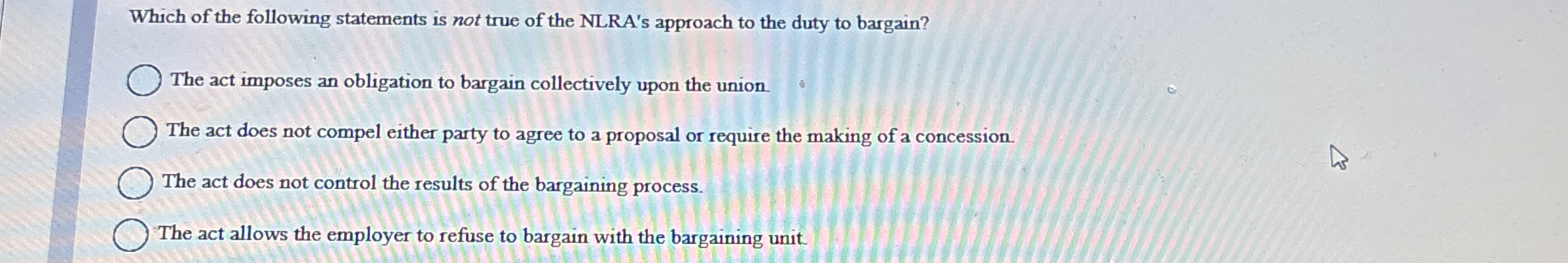 Which of the following statements is not true of