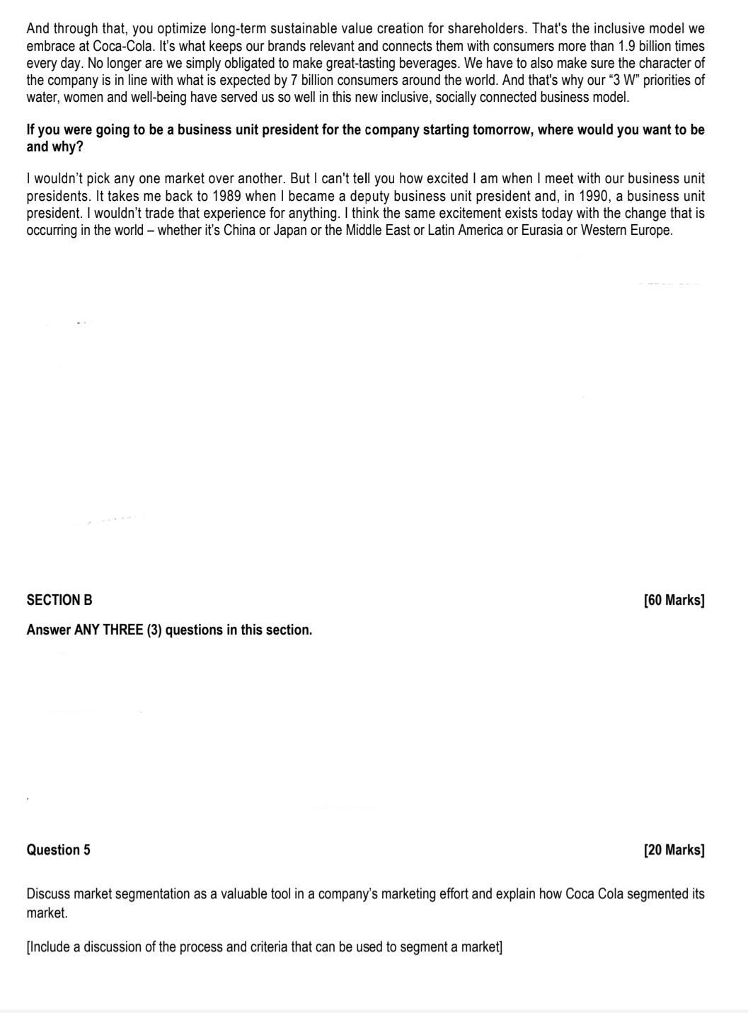 Marketing 5 Carefully read the attached case