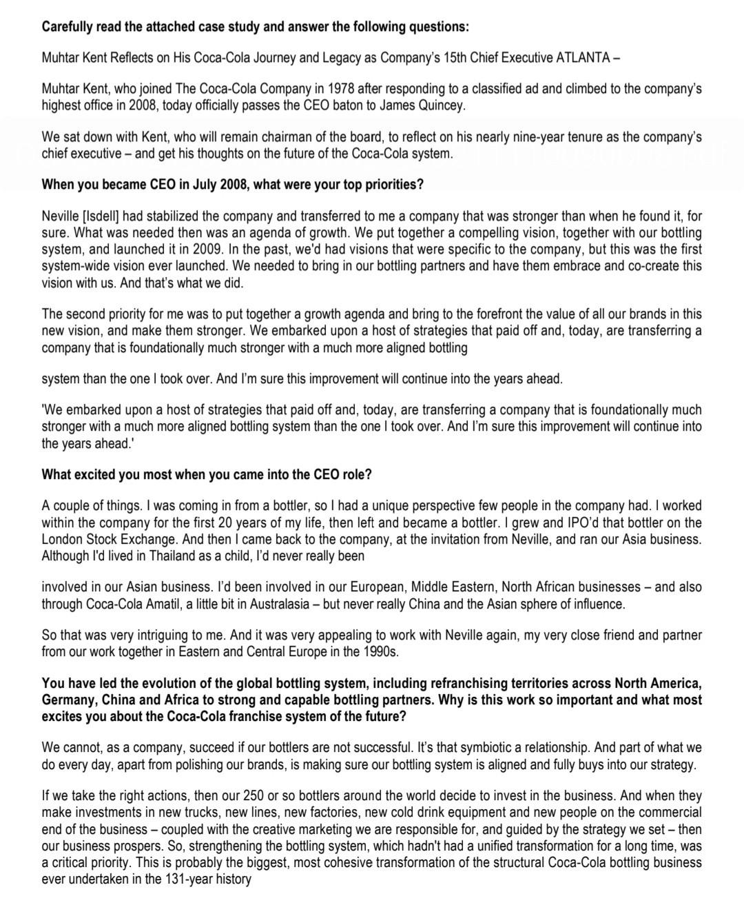 Marketing 4 Carefully read the attached case