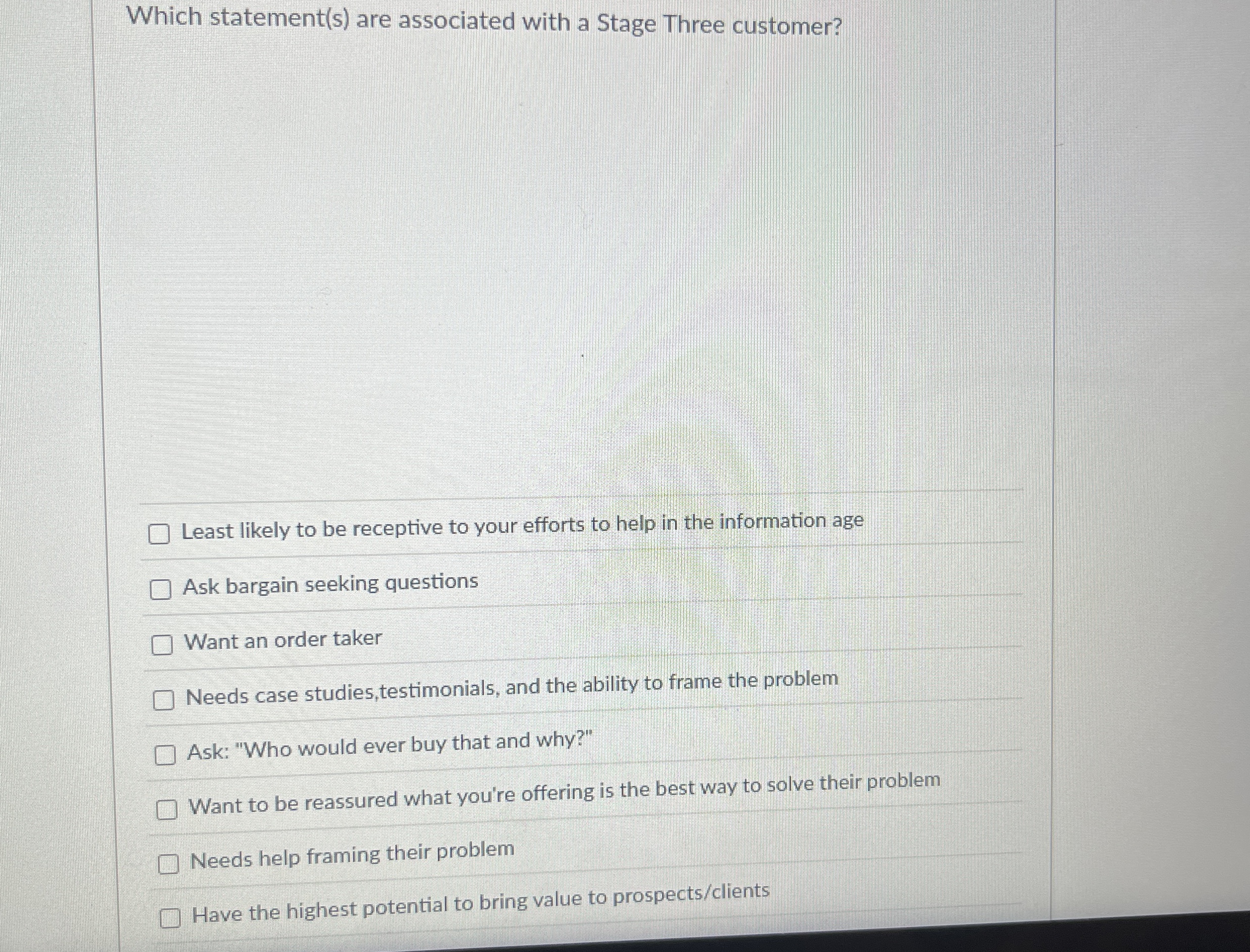 Which statement ( s ) are associated with a Stage