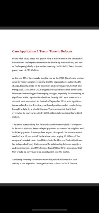 write an outline key features of the case Case