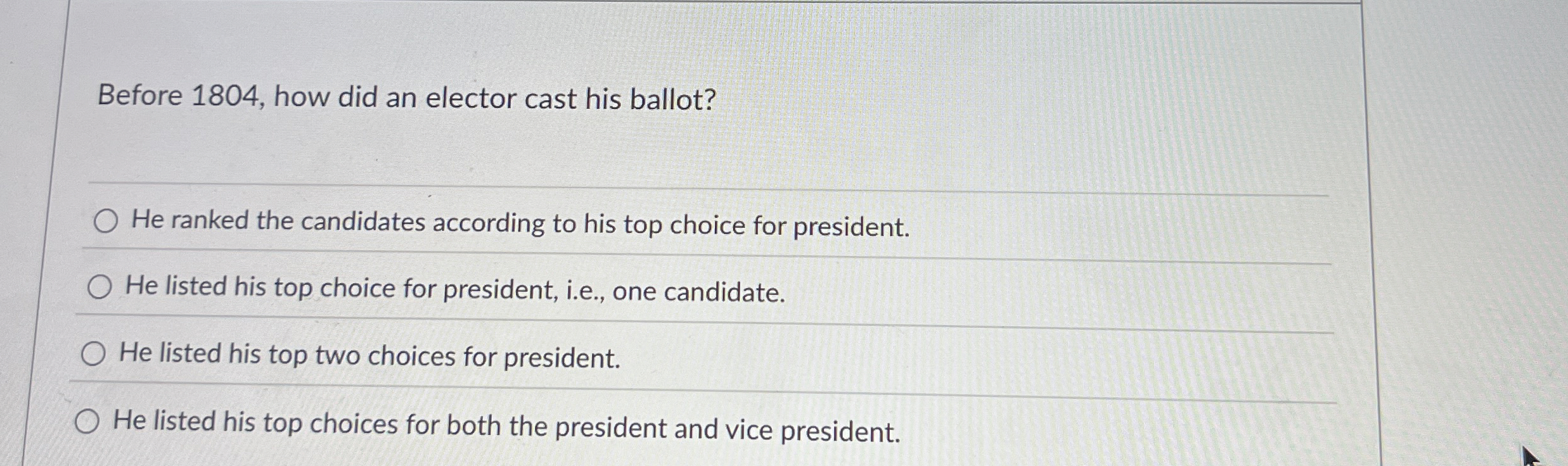 Before 1 8 0 4 , how did an elector cast his