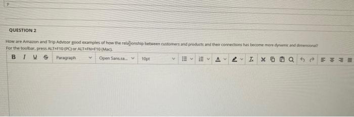 QUESTION 2 How are Amazon and Trip Advisor good