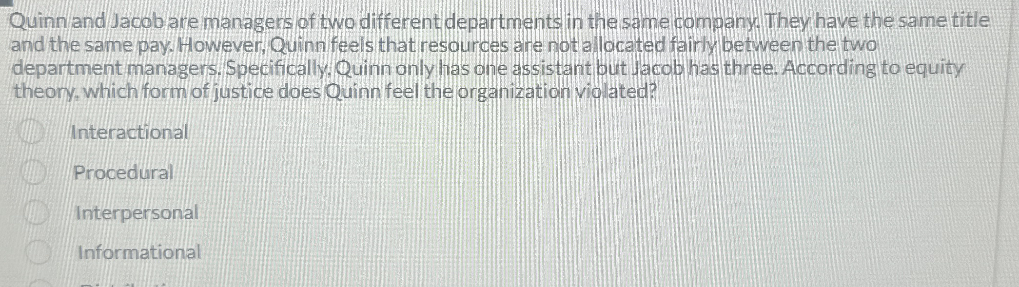 Quinn and Jacob are managers of two different