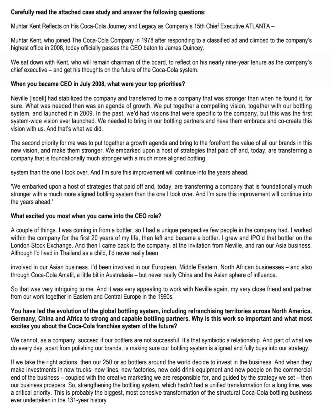 Marketing Carefully read the attached case study