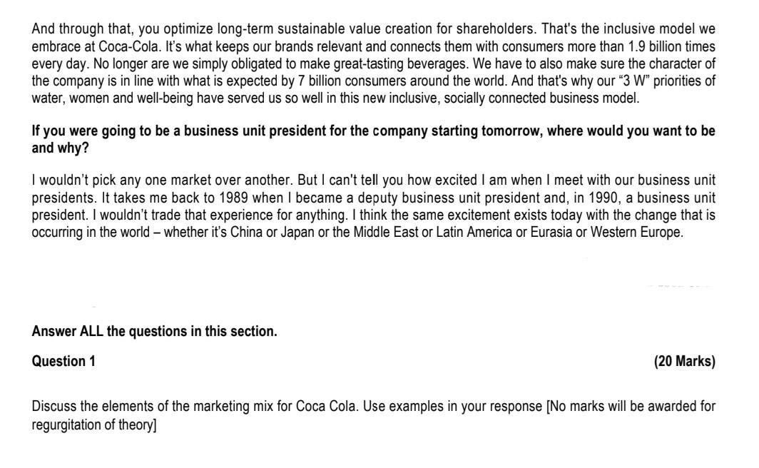 Marketing Carefully read the attached case study