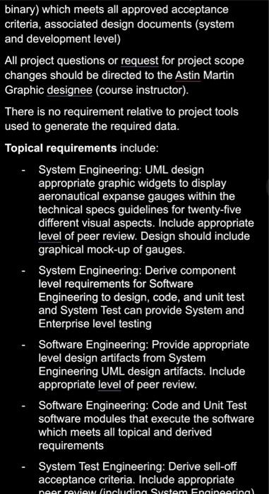 STATEMENT OF WORK SUMMARY RFP awarded for