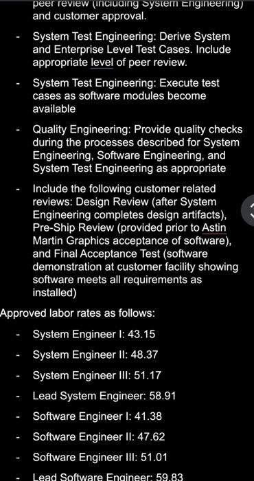 STATEMENT OF WORK SUMMARY RFP awarded for