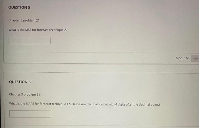 19 20 165 21. Two different forecasting