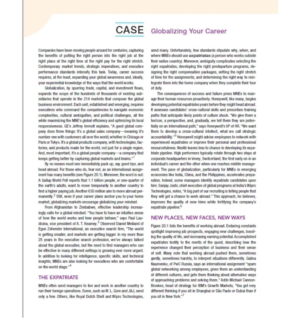 Sub : Current Issue in Business CASE Globalizing