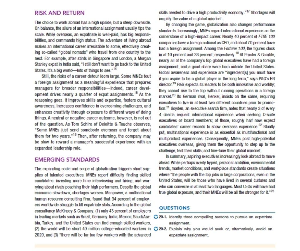 Sub : Current Issue in Business CASE Globalizing