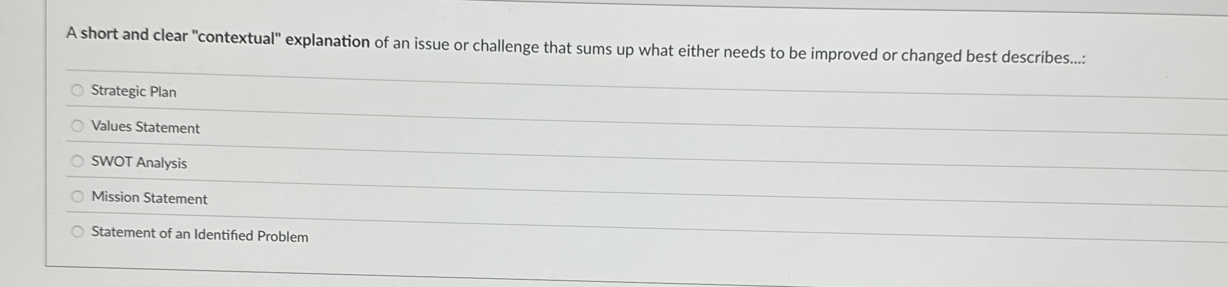 A short and clear "contextual" explanation of an