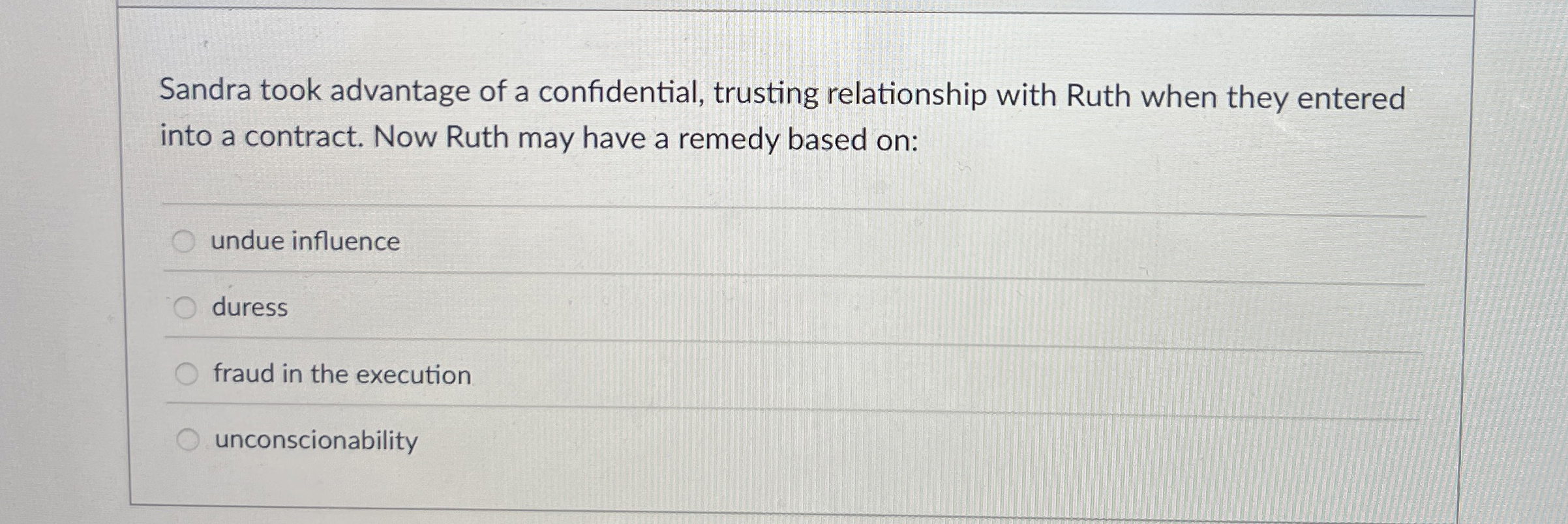 Sandra took advantage of a confidential, trusting