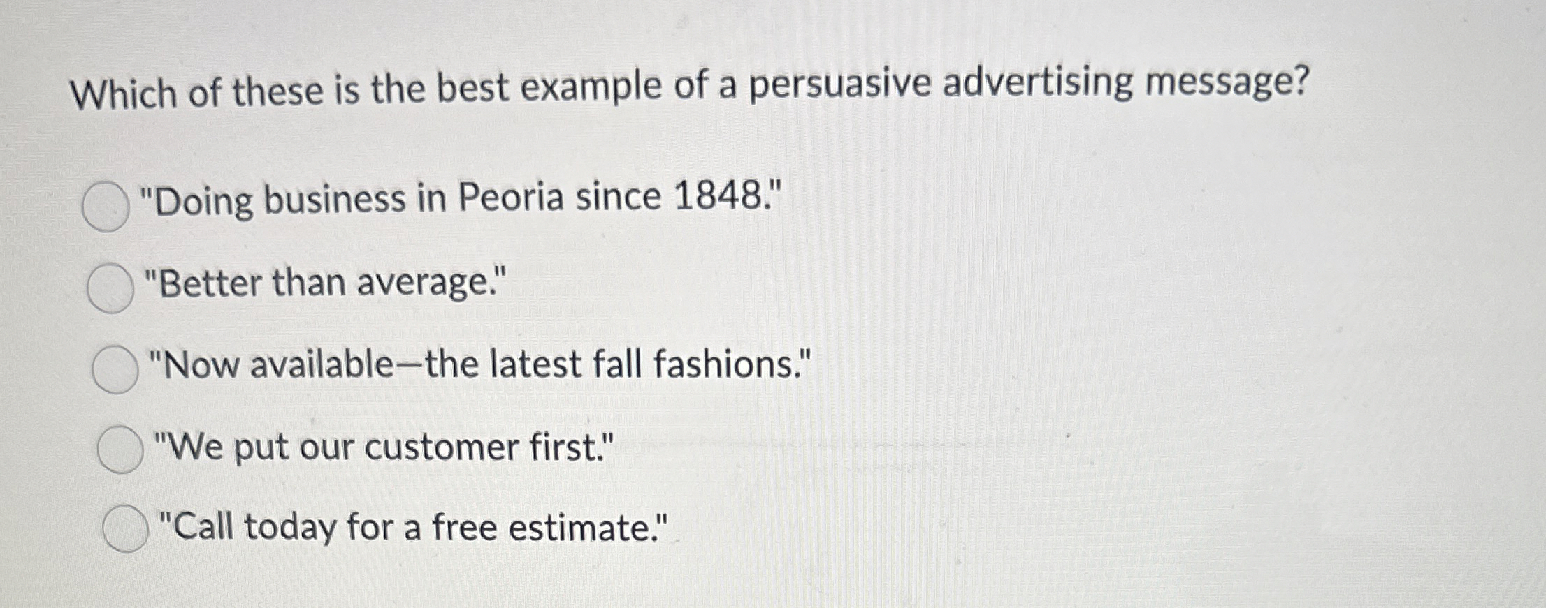 Which of these is the best example of a