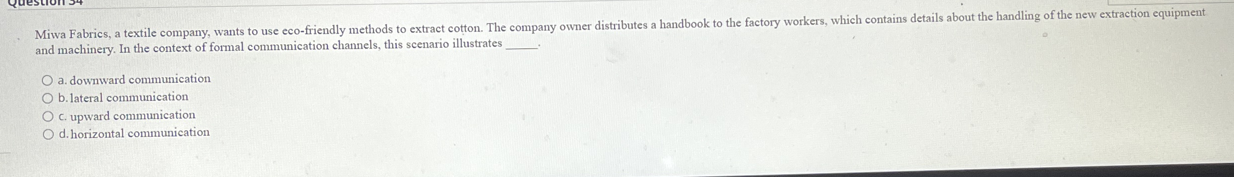 Miwa Fabrics, a textile company, wants to use eco