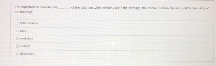 It is important to consider the the message of